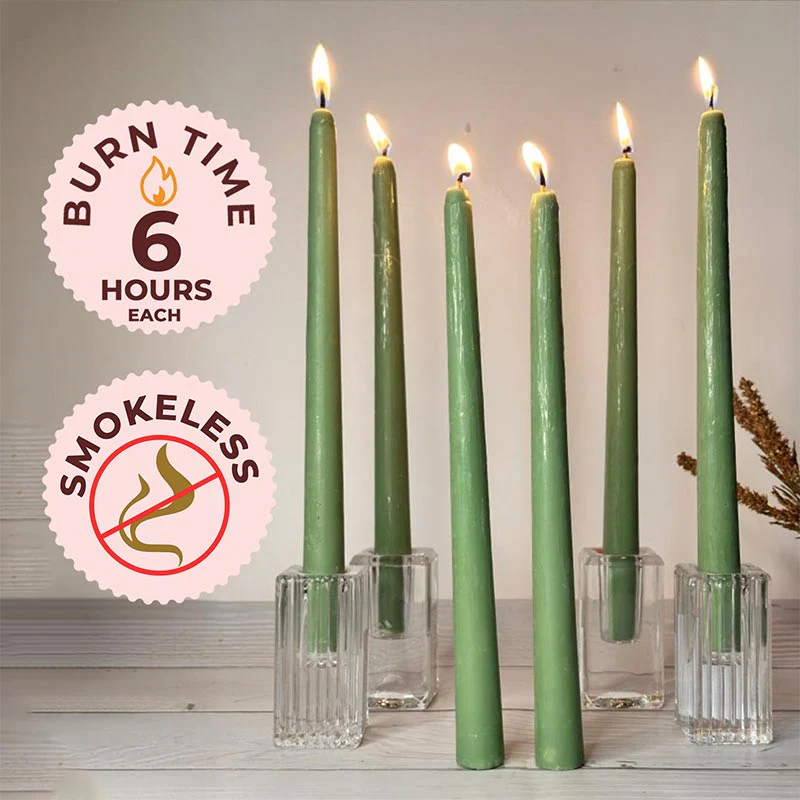 Pack of 6 Scented Taper Candles– Jasmine & Freesia - Image 6