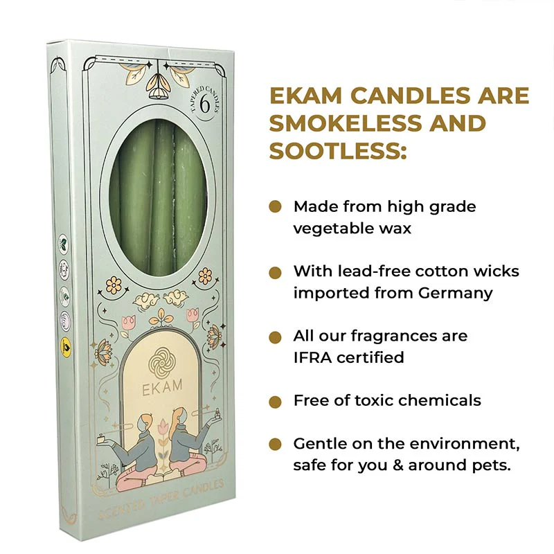 Pack of 6 Scented Taper Candles– Jasmine & Freesia - Image 9