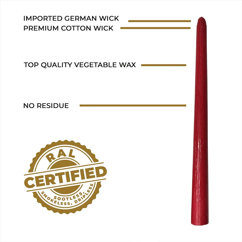 Pack of 6 Scented Taper Candles– Rose & Lily - Image 3