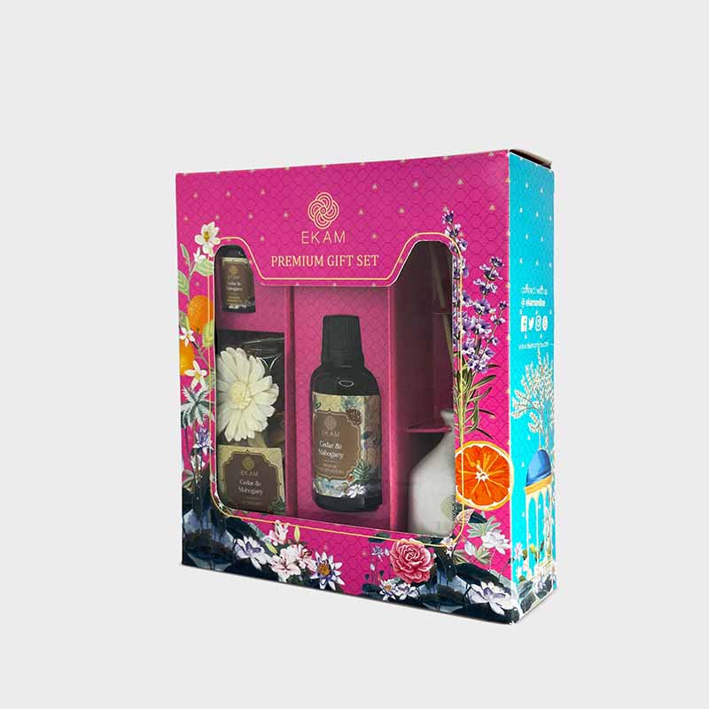 Reed Diffuser & Potpourri Gift Set | Cedar & Mahogany Scent - Image 3