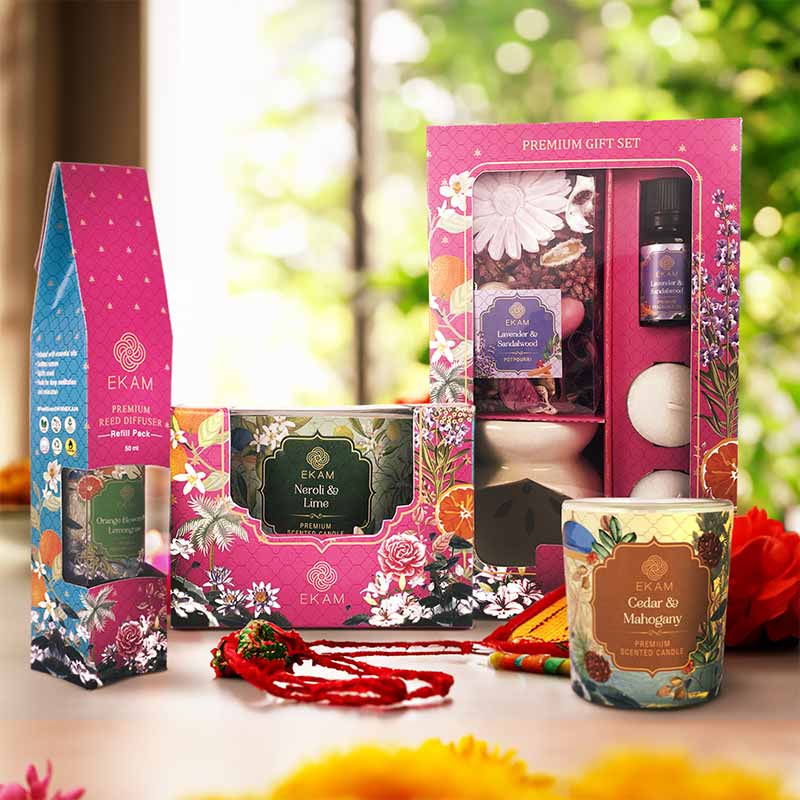 Reed Diffuser & Potpourri Gift Set | Cedar & Mahogany Scent - Image 5