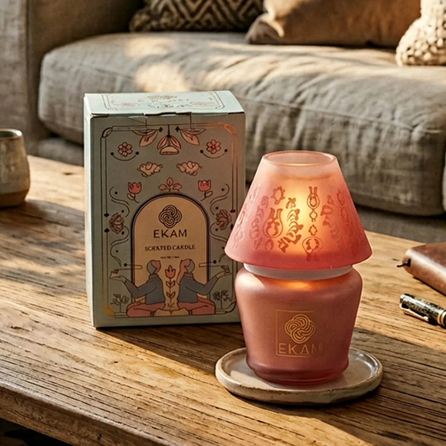 Rose Lampshade Scented Candle - Image 4