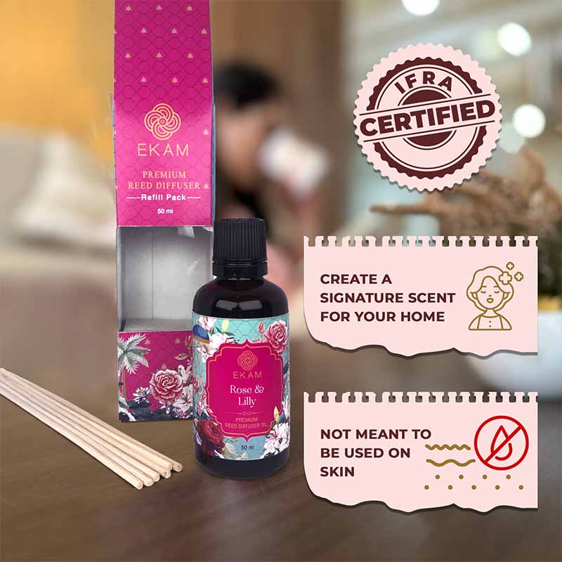 Rose & Lily Reed 50ml Reed Diffuser Refill Gift Box - Image 5