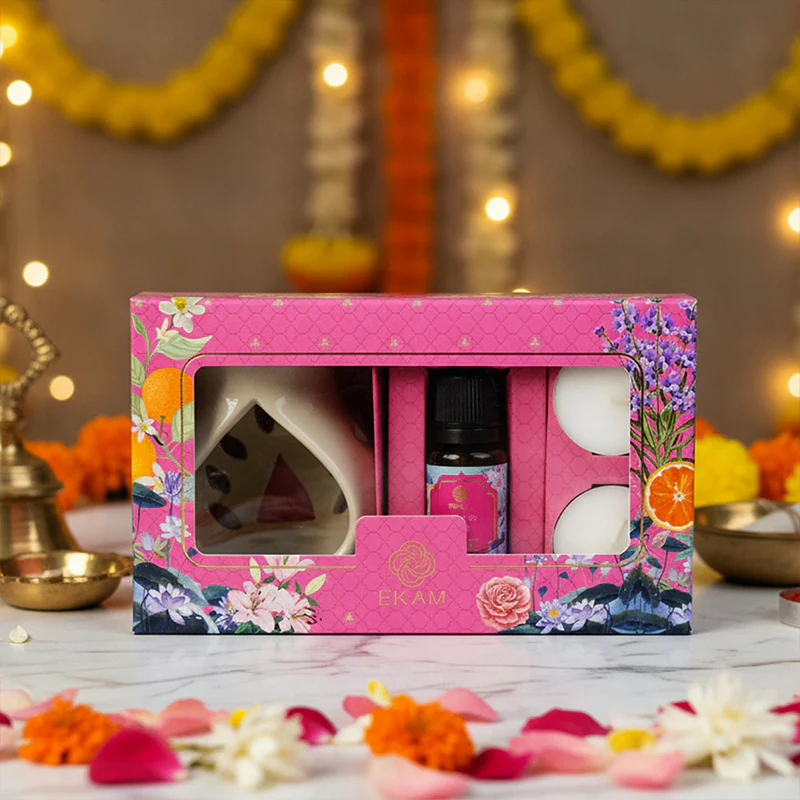 Rose & Lily Ceramic Oil Warmer Gift Set - Image 4