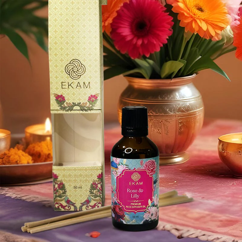 Rose & Lily Reed 50ml Reed Diffuser Refill Oil Gift Box - Image 3