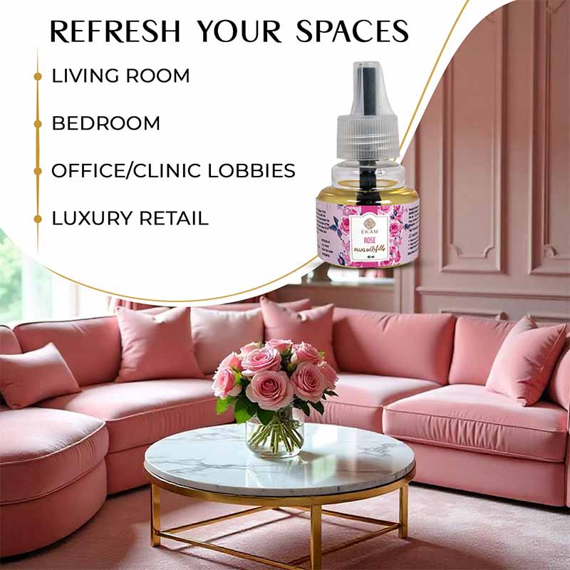 Rose Scented Air Freshener Plug-In Refill - 45 ML - Image 7