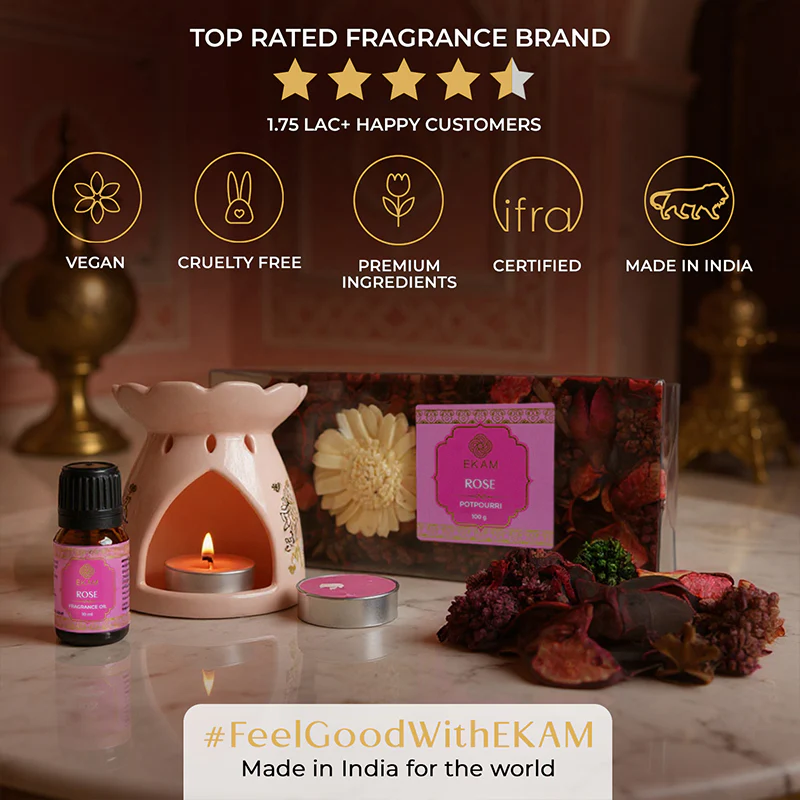 Rose Scented Fragrance Gift Set Box| Festive Pink Haveli Collection, 2025-26 - Image 8