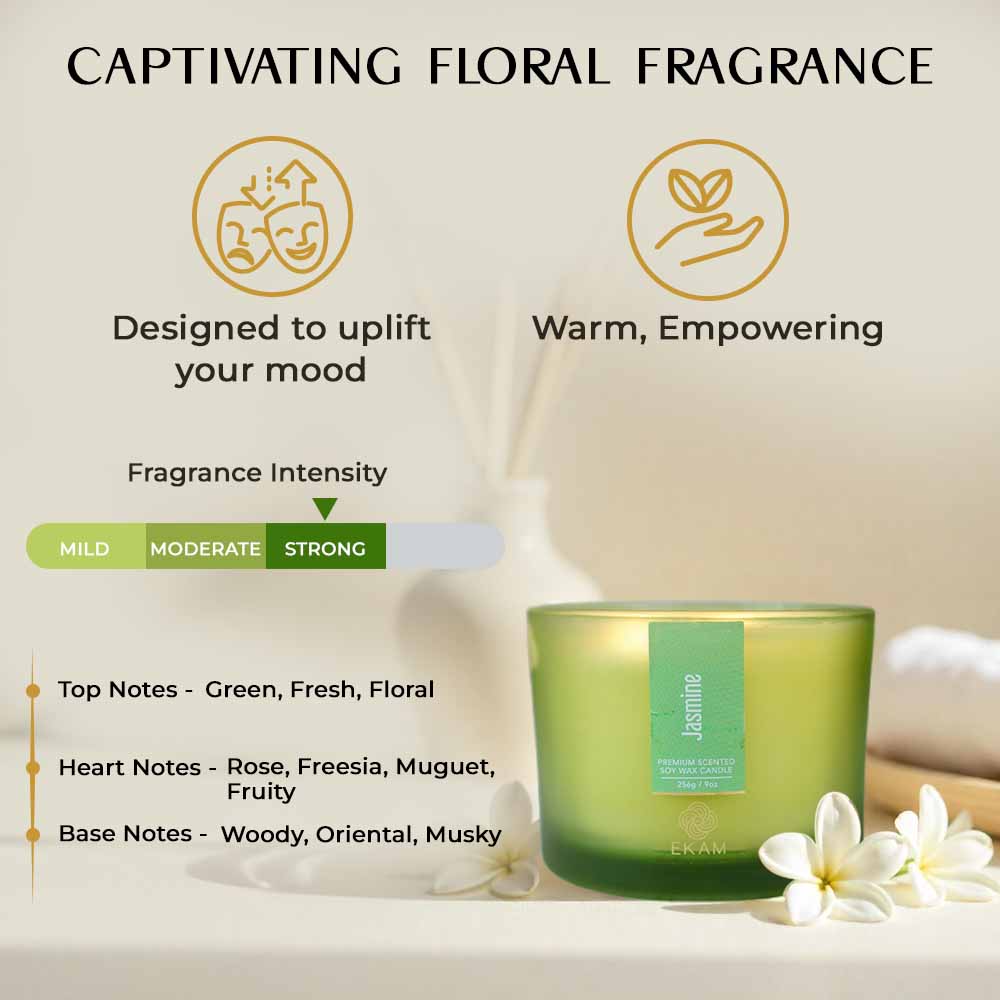Jasmine 3 Wick Scented Candle - Image 5