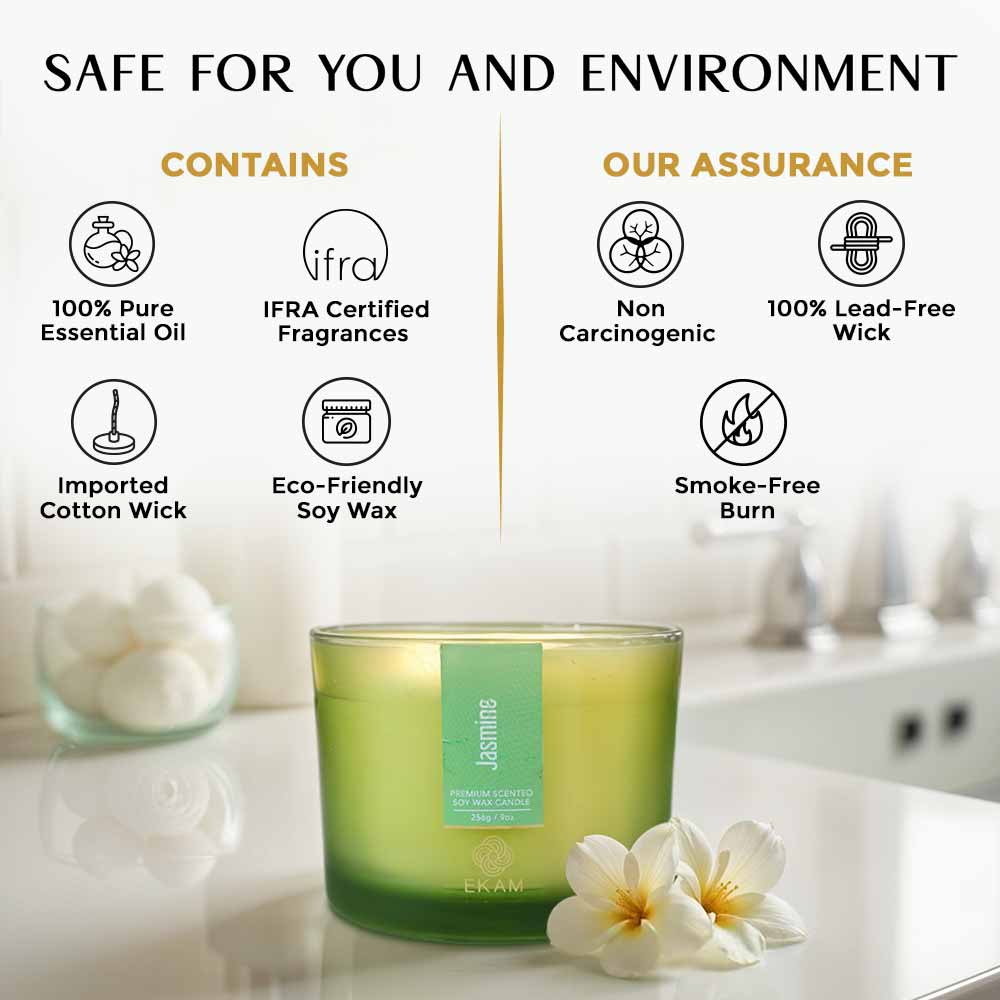 Jasmine 3 Wick Scented Candle - Image 7