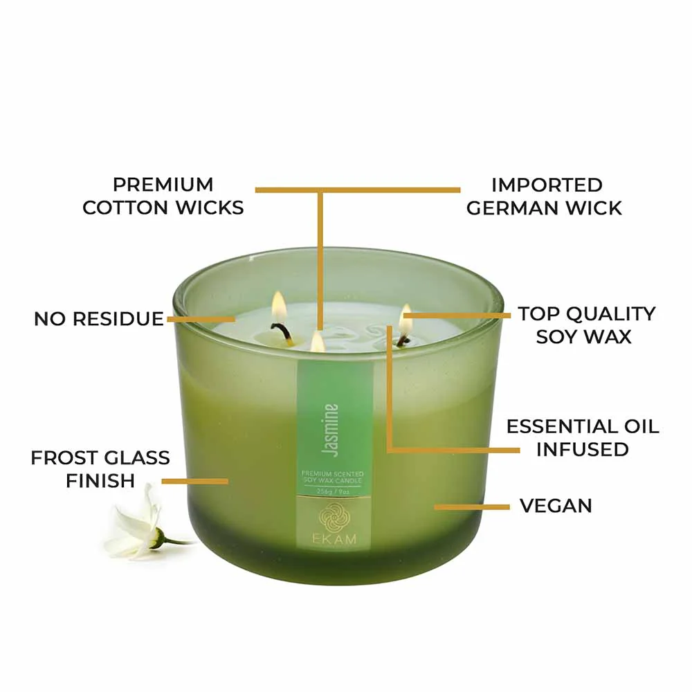 Jasmine 3 Wick Scented Candle - Image 8