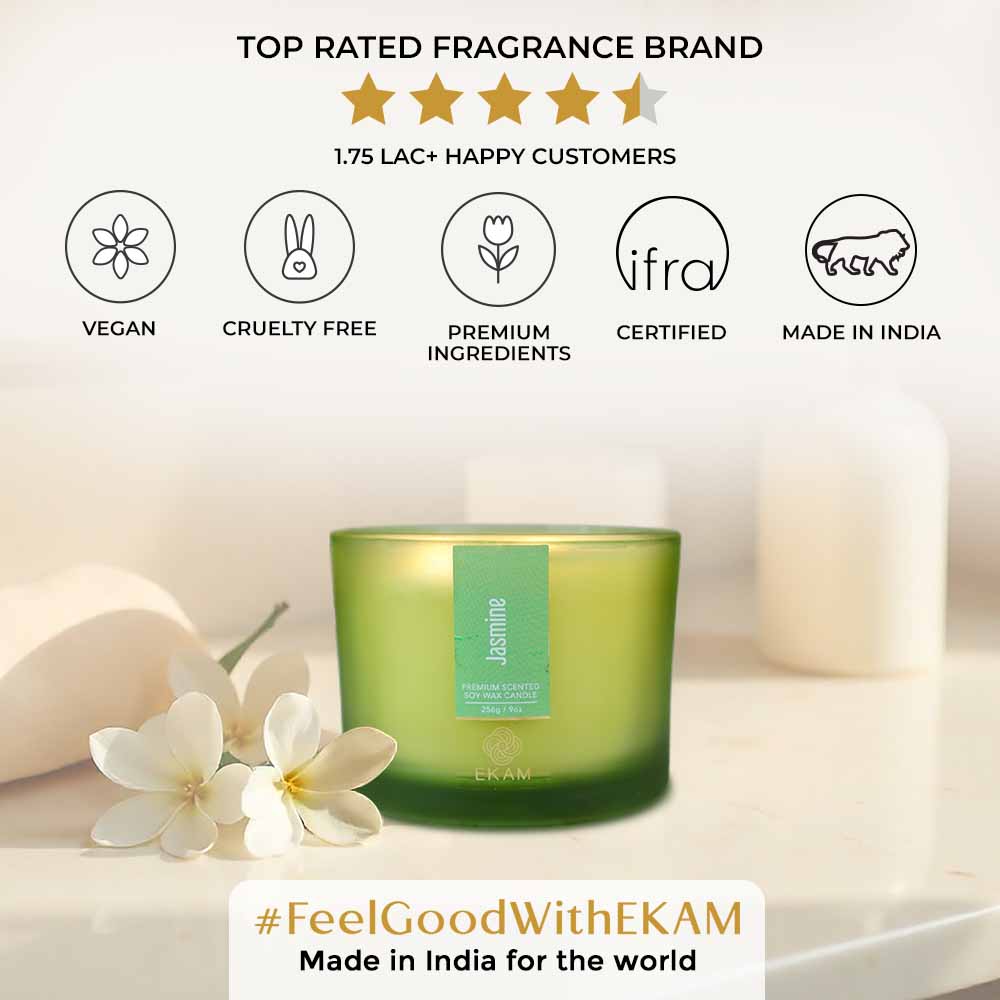 Jasmine 3 Wick Scented Candle - Image 9