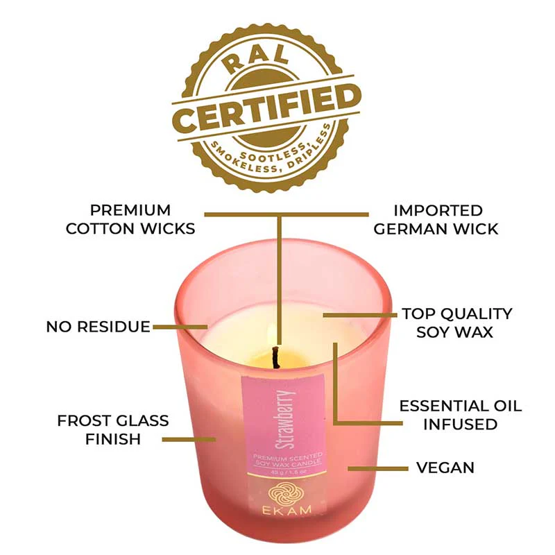Strawberry Shot Glass Scented Candle - Image 3