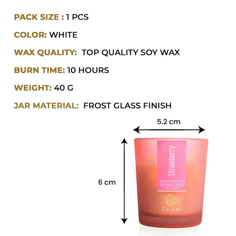 Strawberry Shot Glass Scented Candle - Image 4