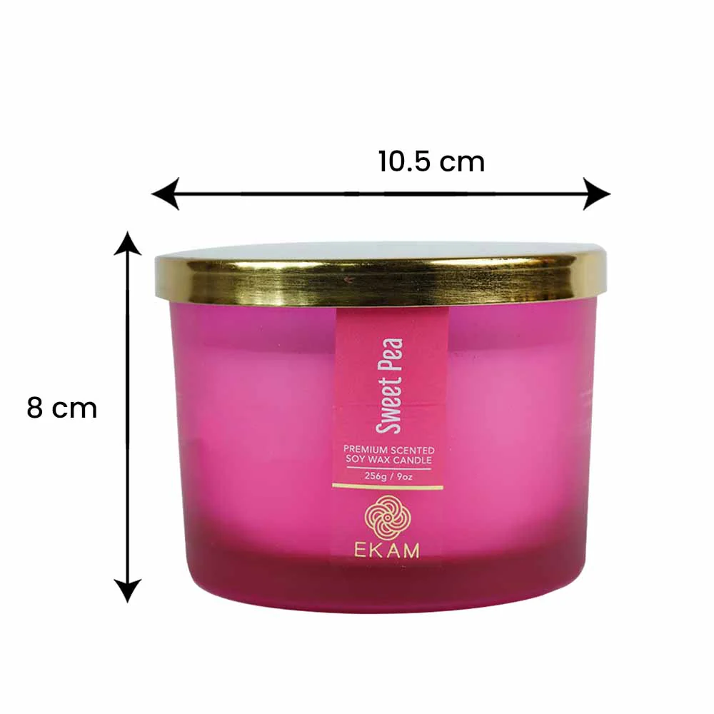 Sweet Pea 3 Wick Scented Candle - Image 10