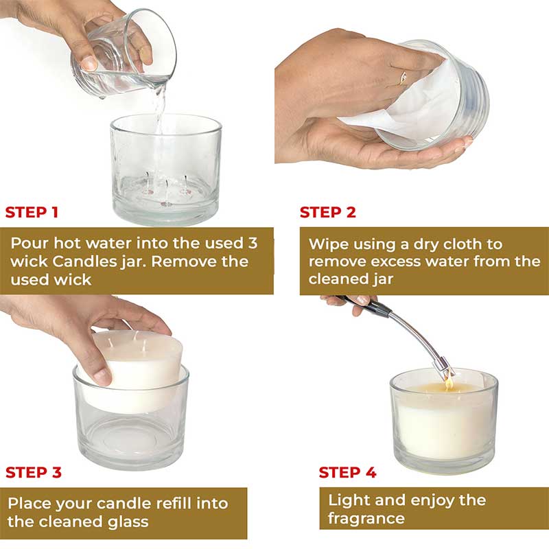Sweet Pea Sensation Scented 3 Wick Refill Candle - Image 4