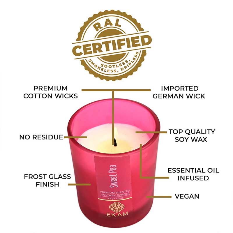 Sweet Pea Shot Glass Scented Candle - Image 3