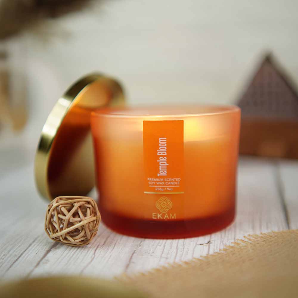 Temple Bloom 3 Wick Scented Candle - Image 4