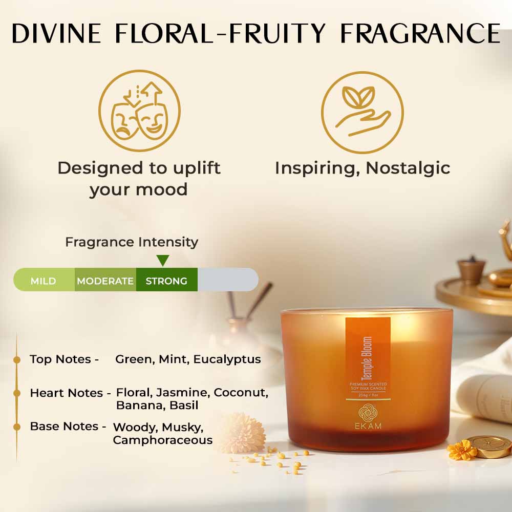 Temple Bloom 3 Wick Scented Candle - Image 5