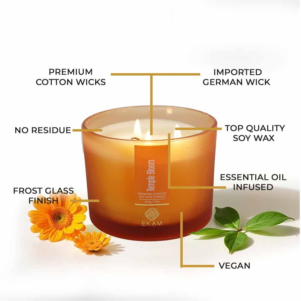 Temple Bloom 3 Wick Scented Candle - Image 8