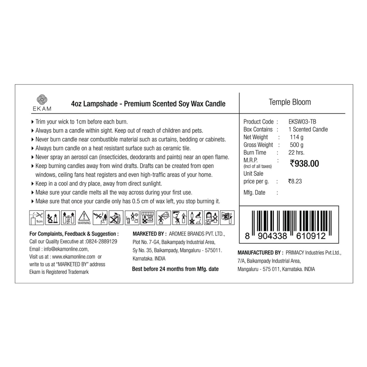 Temple Bloom Lampshade Scented Candle - Image 11