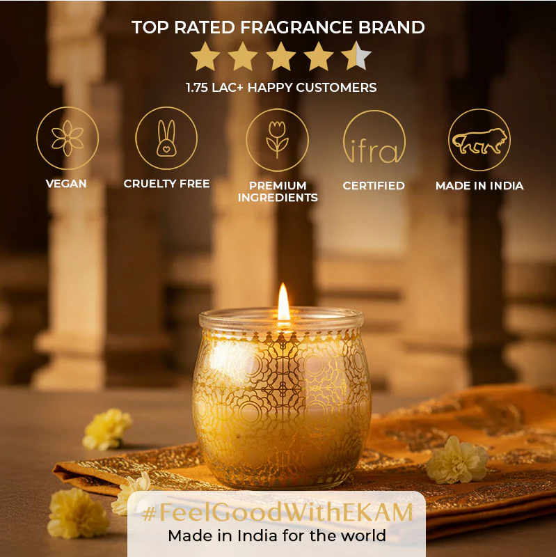 Temple Bloom Scented Jar Candle, 28.5 g | Festive Stone Palace Collection, 2025-26 - Image 8
