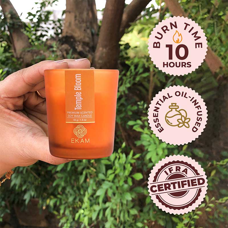 Temple Bloom Shot Glass Scented Candle - Image 3