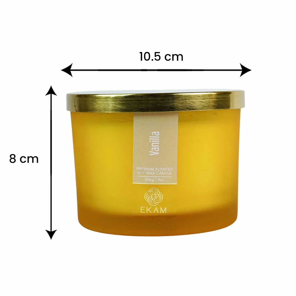 Vanilla 3 Wick Scented Candle - Image 10