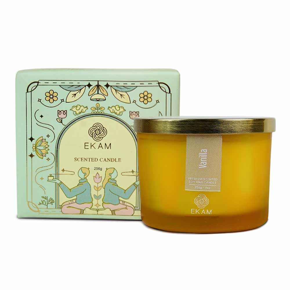 Vanilla 3 Wick Scented Candle - Image 3