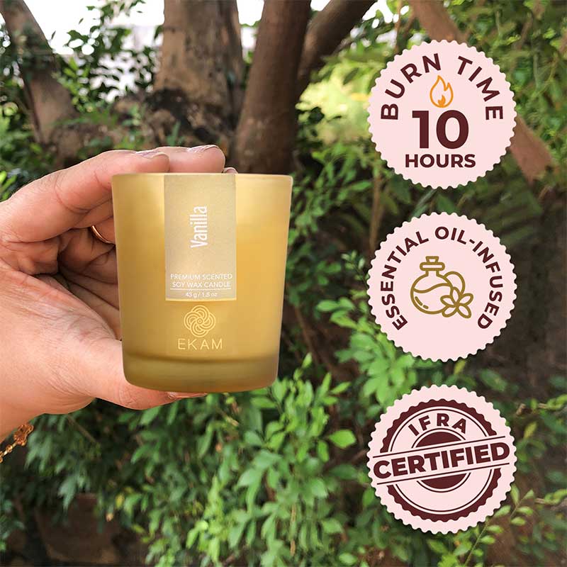 Vanilla Shot Glass Scented Candle - Image 3