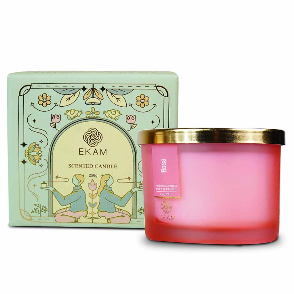 Rose 3 Wick Scented Candle - Image 3