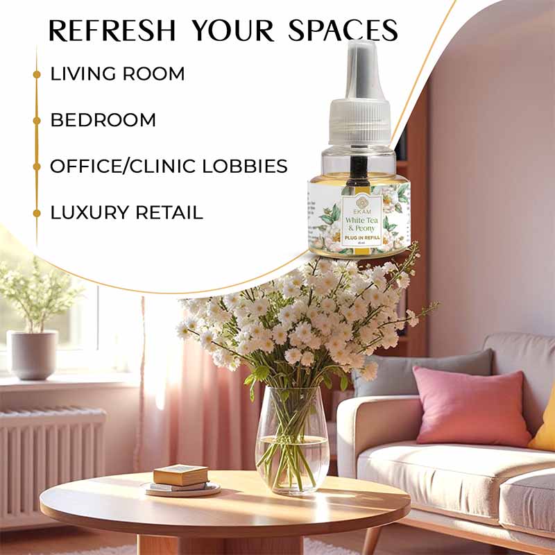 White Tea & Peony Plug In Air Freshener Refill| 45ml - Image 7