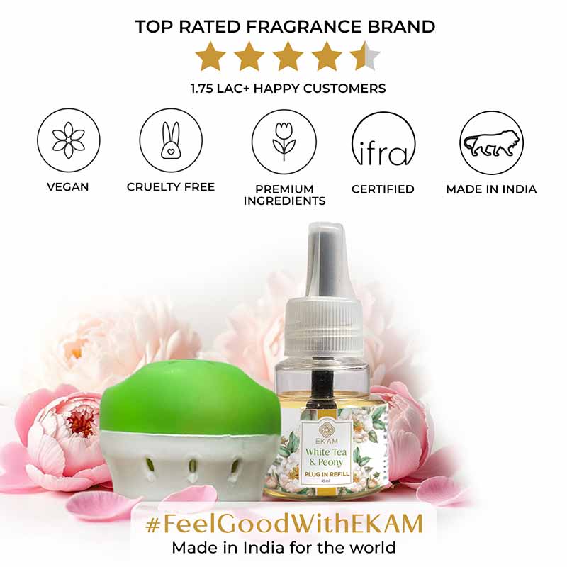 White Tea & Peony Scented Plug In Air Freshener Kit - Image 8