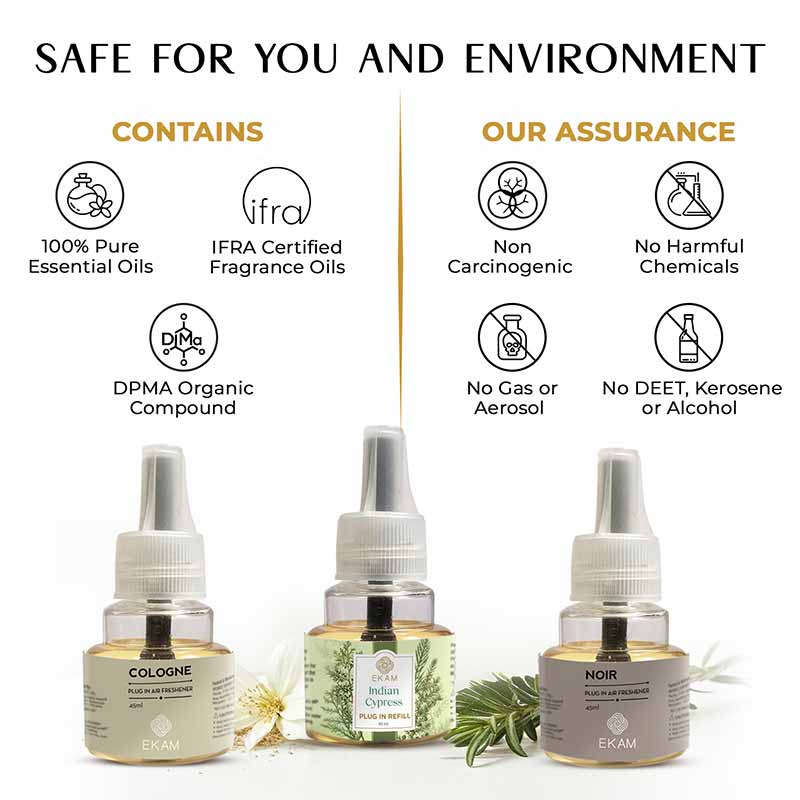Woody Scented Plugin Air Freshener Refill Pack of 3| 45ml Each - Image 3