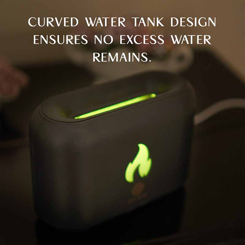 YX 1807 Dark Grey Wooden Flame Aroma Diffuser - Image 7