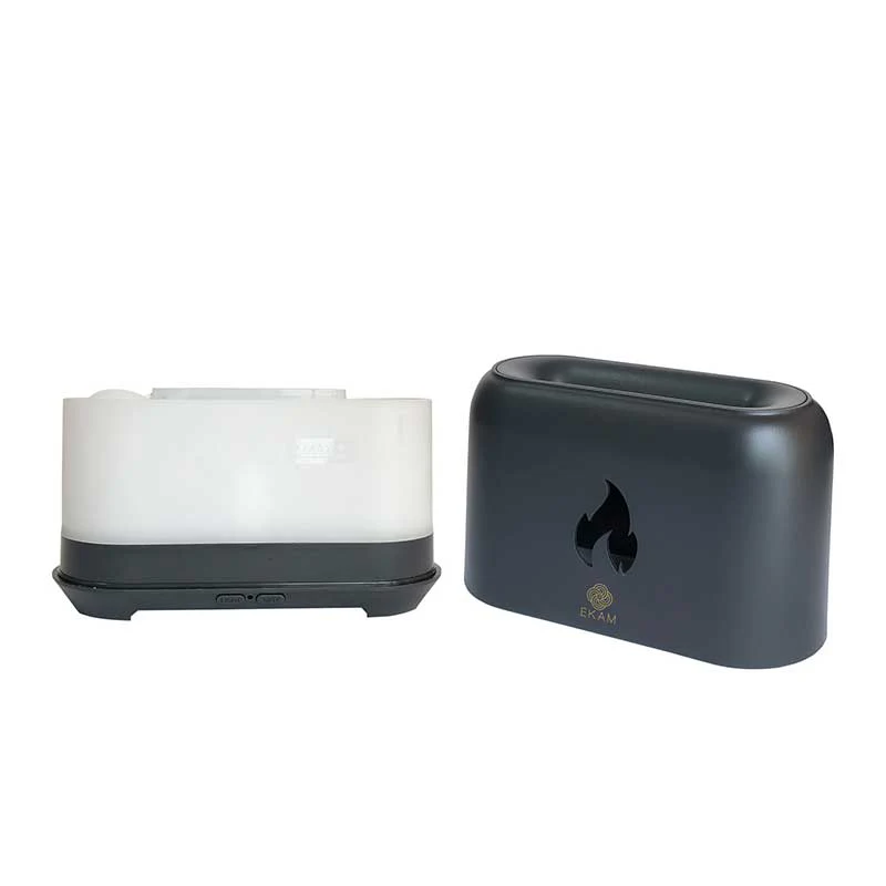 YX 1807 Dark Grey Wooden Flame Aroma Diffuser - Image 6
