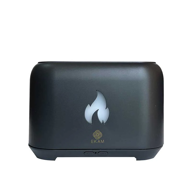 YX 1807 Dark Grey Wooden Flame Aroma Diffuser - Image 7