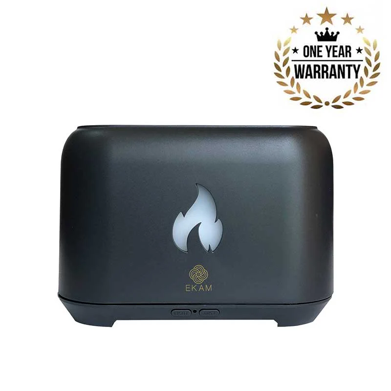 YX 1807 Dark Grey Wooden Flame Aroma Diffuser - Image 8