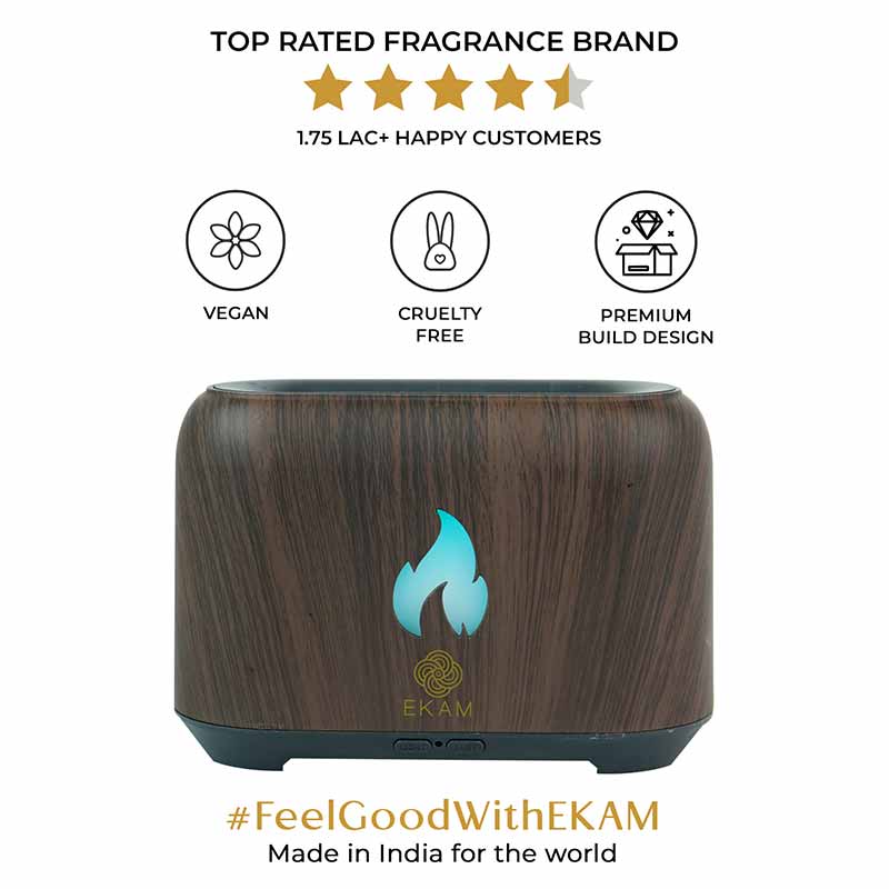 YX 1807 Dark Wood Flame Aroma Diffuser - Image 5