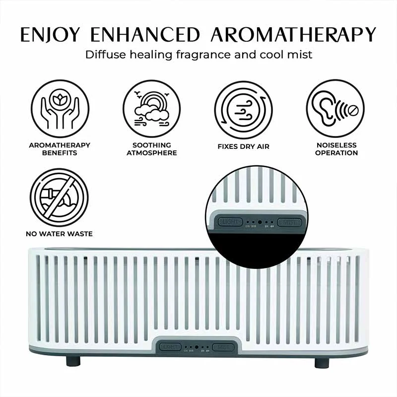 YX1623-White Flame Aroma Diffuser - Image 3
