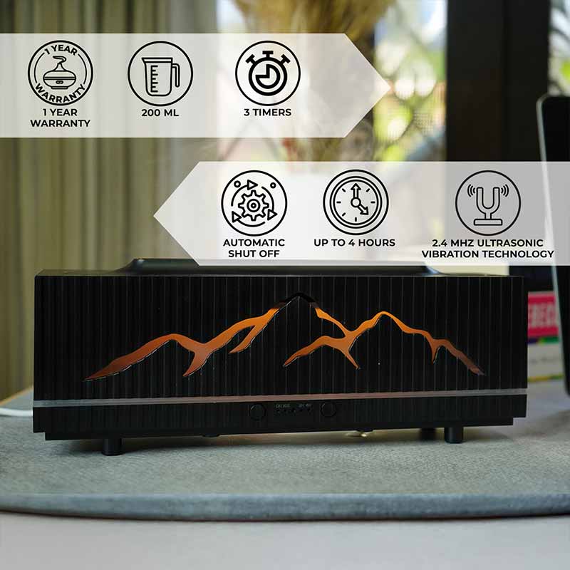 YX2201S-Black Flame Aroma Diffuser - Image 2
