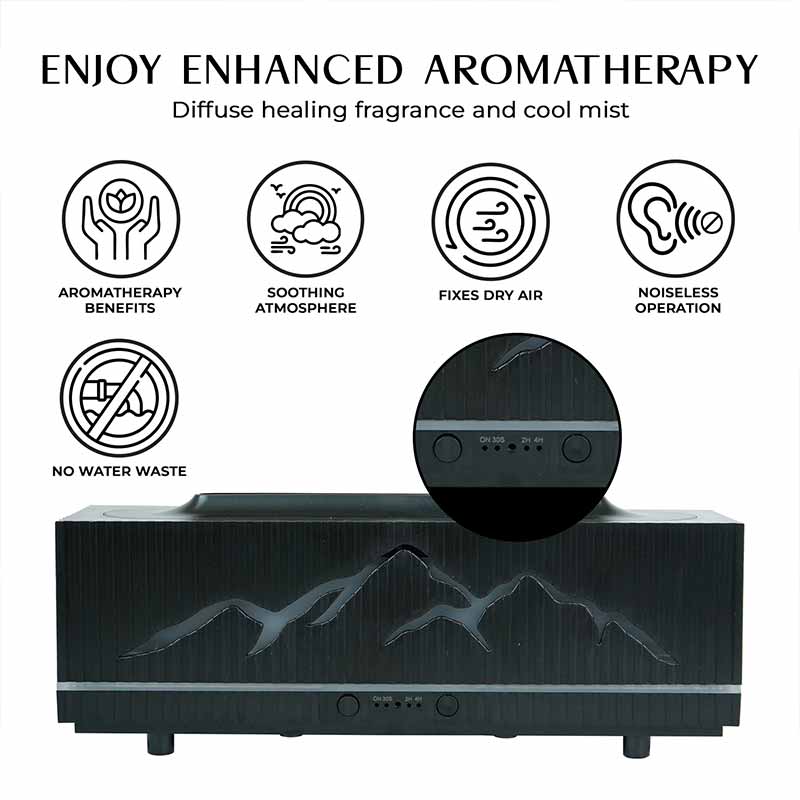 YX2201S-Black Flame Aroma Diffuser - Image 3