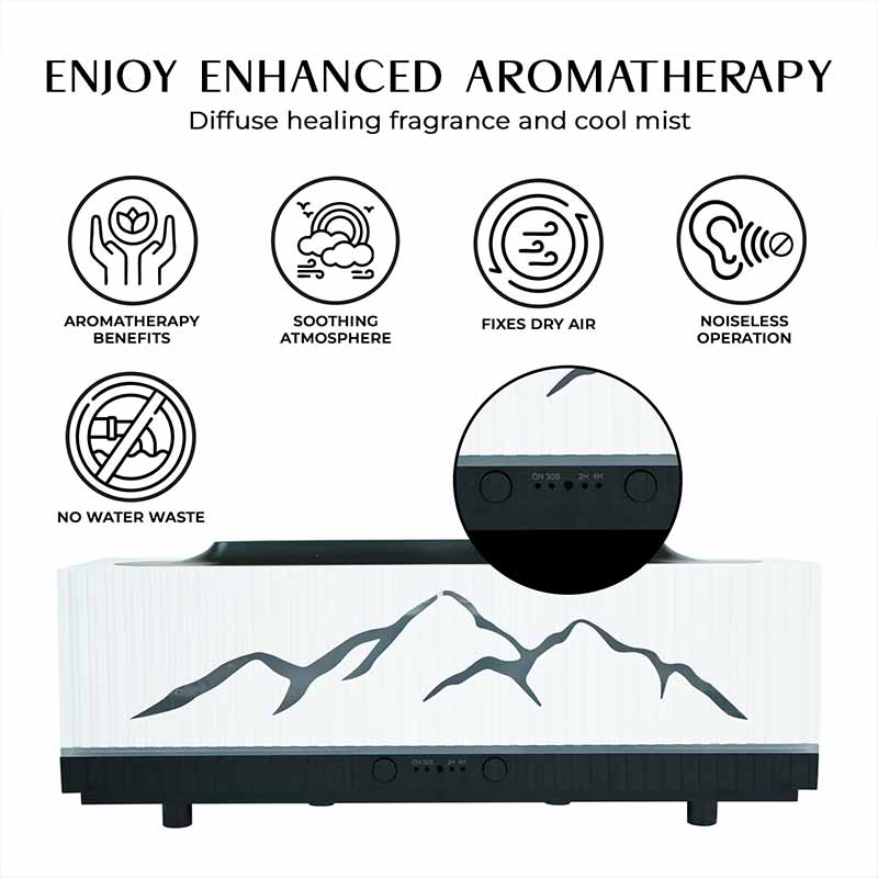 YX2201S-White Flame Aroma Diffuser - Image 3