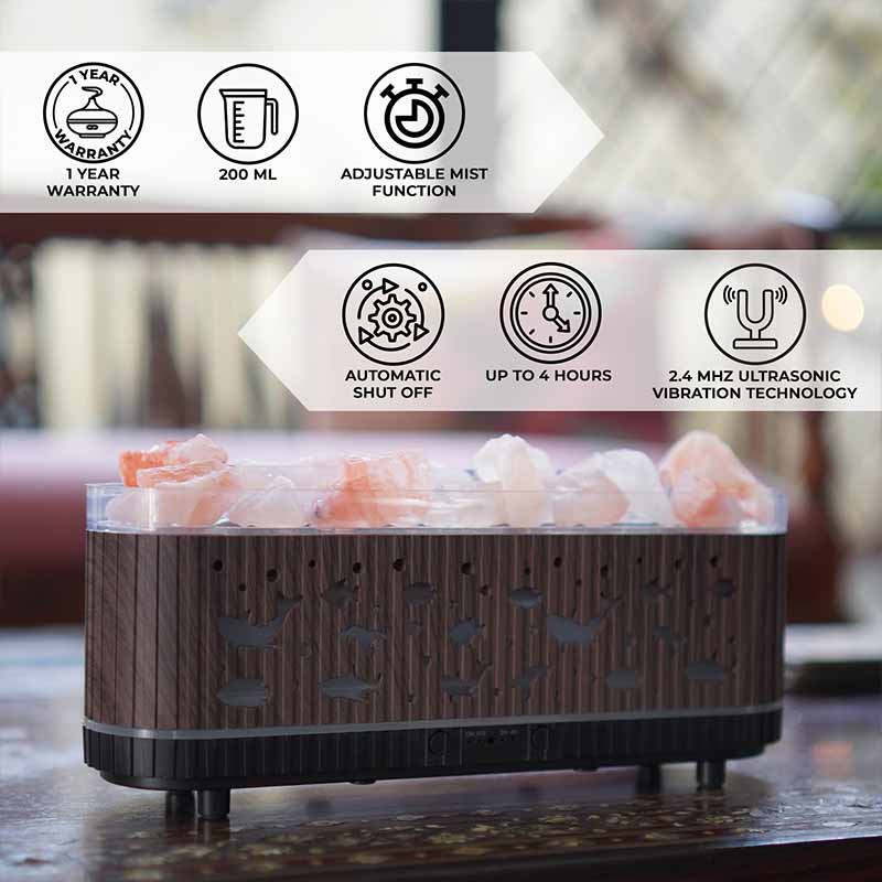 YX2221Y-Stone-Black Flame Aroma Diffuser - Image 2