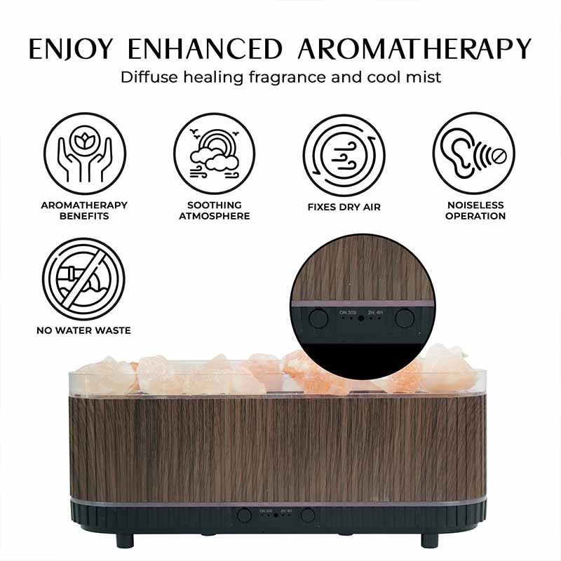 YX2221Y-Stone-Black Flame Aroma Diffuser - Image 3