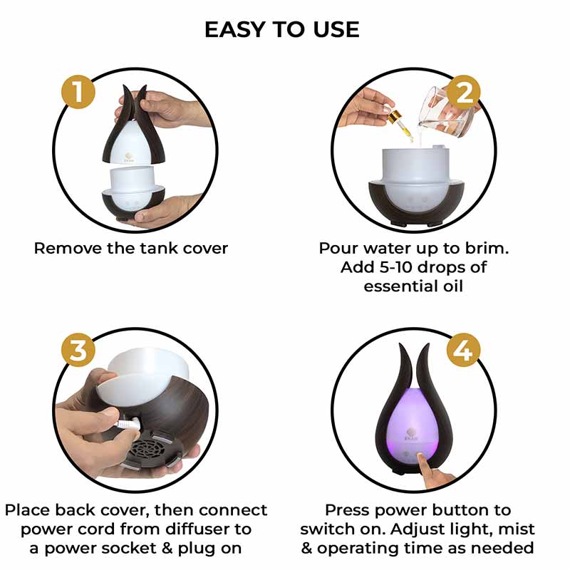 YX263-Dark Wood Aroma Diffuser - Image 4